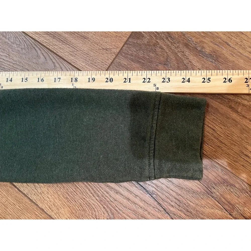 Nautica Mens J-Class Quarter Zip‎ Pullover Sweatshirt Olive Green Fleece Sz. M